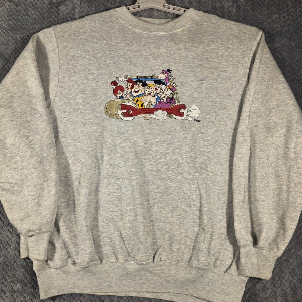 Vintage 1993 The Flintstones Sweatshirt Blitzz Studios Embroidered Men's XL NWT